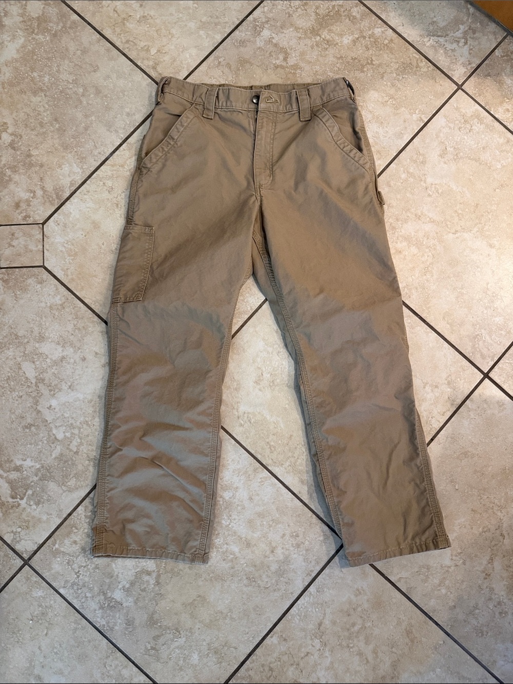 Men's Carhartt Khaki 33 x 30 Pants - carpenter style